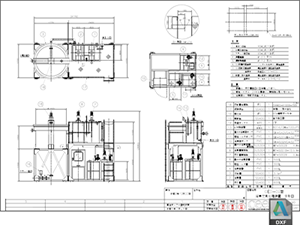 CDE 凝集沈殿処理装置 標準図 CDE-02 DXF CAD