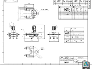 ケミカル機器 チューブポンプ CZT-25-2 標準図 DXF CAD