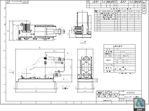 ケミカル機器 チューブポンプ CZT-65 標準図 DXF CAD