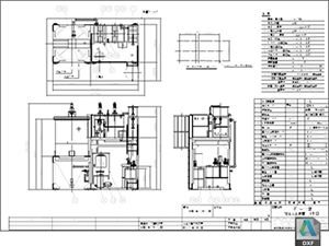 PFD 加圧浮上処理装置 標準図 PFD-05 DXF CAD