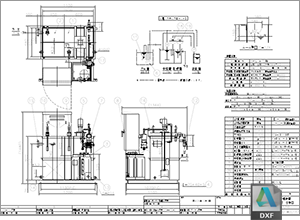 pH中和処理装置 PHU-01型 DXF CAD