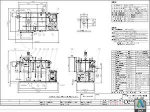 pH中和処理装置 六価クロム還元タイプ PHU-03C型 DXF CAD