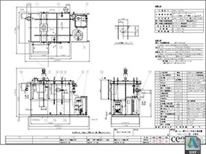 pH中和処理装置 六価クロム還元タイプ PHU-05C型 DXF CAD
