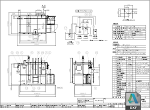 pH中和処理装置 PHU-10型 DXF CAD