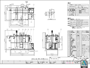 pH中和処理装置 六価クロム還元タイプ PHU-15C型 DXF CAD