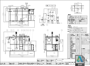 pH中和処理装置 PHU-15型 DXF CAD