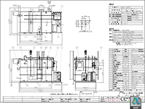 pH中和処理装置 六価クロム還元タイプ PHU-20C型 DXF CAD