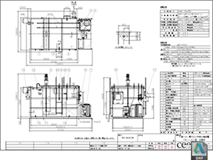 pH中和処理装置 六価クロム還元タイプ PHU-30C型 DXF CAD