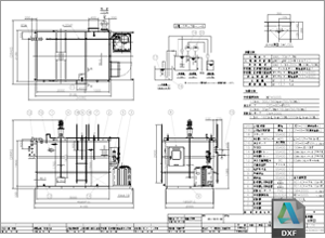 pH中和処理装置 PHU-30型 DXF CAD