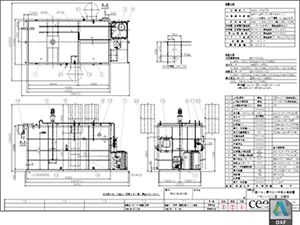 pH中和処理装置 六価クロム還元タイプ PHU-50C型 DXF CAD