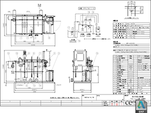 pH中和処理装置 酸排水 PHU-03A型 DXF CAD