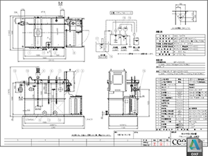 pH中和処理装置 酸排水 PHU-05A型 DXF CAD