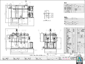 pH中和処理装置 酸・アルカリ排水 PHU-03D型 DXF CAD