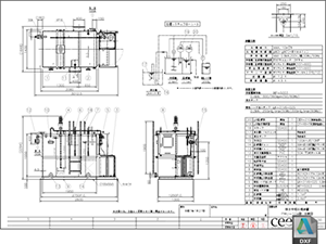 pH中和処理装置 酸排水 PHU-10A型 DXF CAD