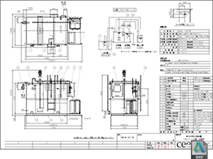 pH中和処理装置 酸排水 PHU-15A型 DXF CAD