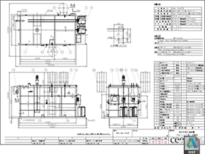pH中和処理装置 酸・アルカリ排水 PHU-50D型 DXF CAD